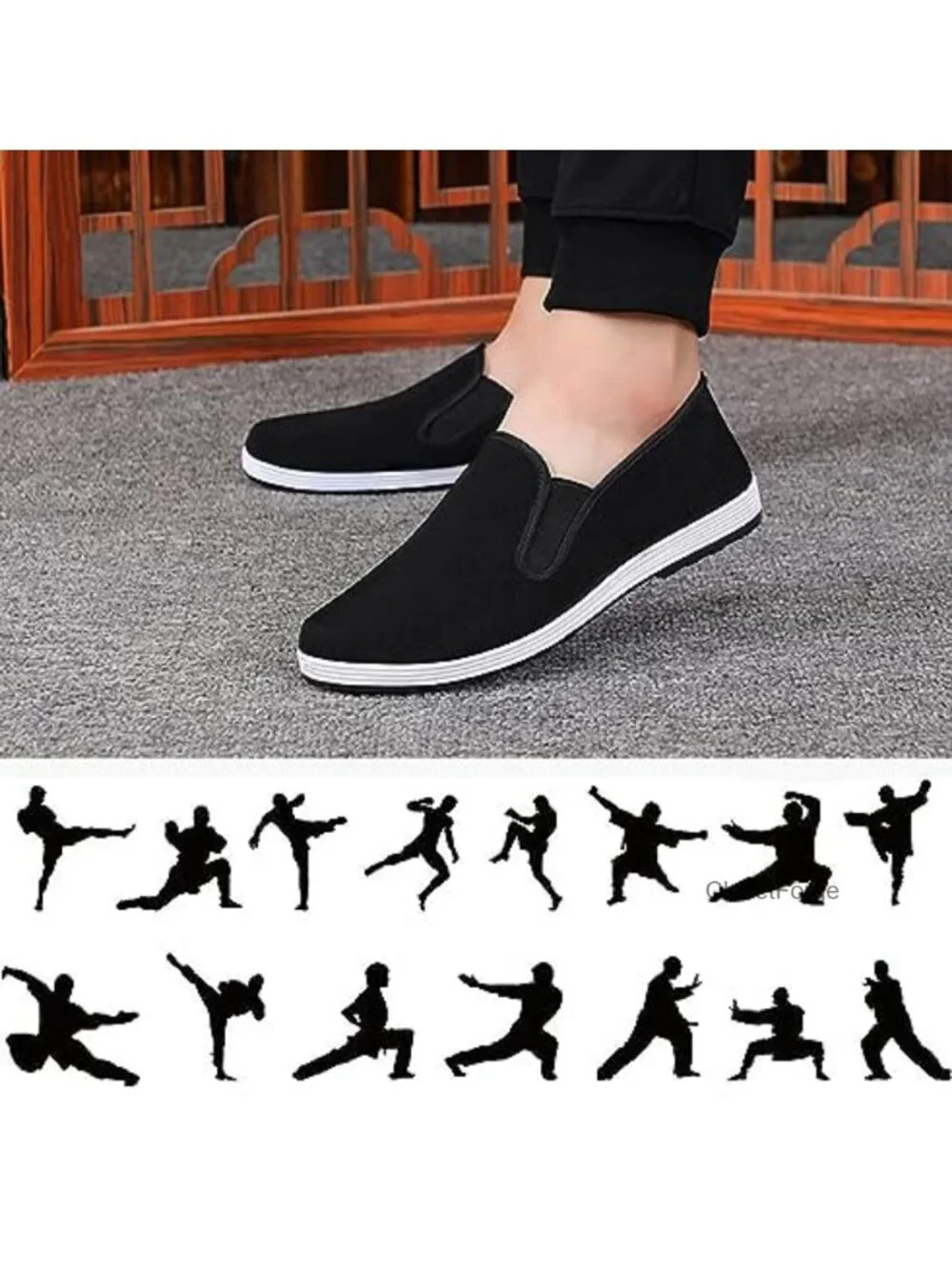 Kung Fu Shoes Tai Chi Unisex Canvas Rubber Sole Slip-On Comfort